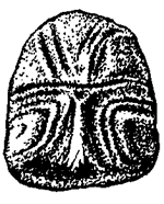 Голова – крест из ранненеолитической Палестины (Эйнана. IX тысячелетие до